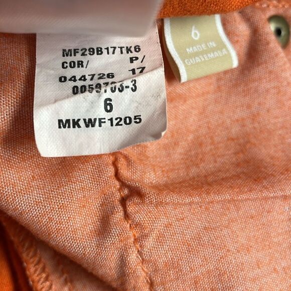 MICHAEL KORS Ladies Orange Cotton Denim Straight Leg Jeans Pants Size 6 - Picture 11 of 11